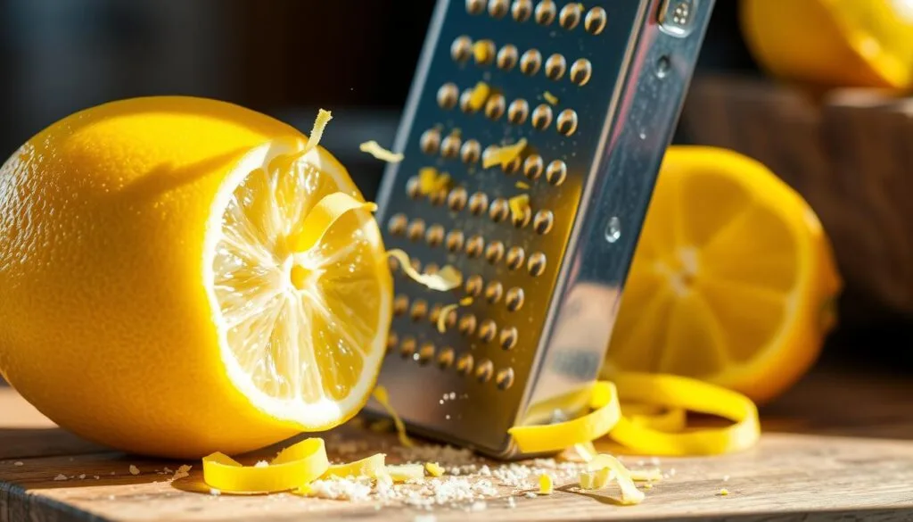 Lemon zesting Lemon zesting