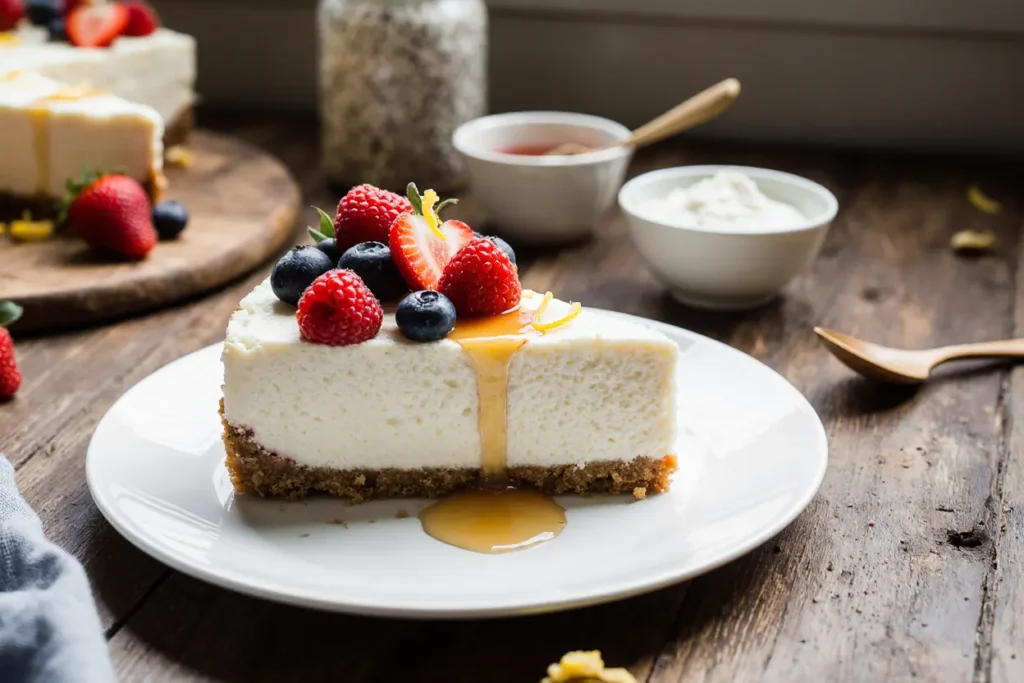 Greek Yogurt Cheesecake with Protein