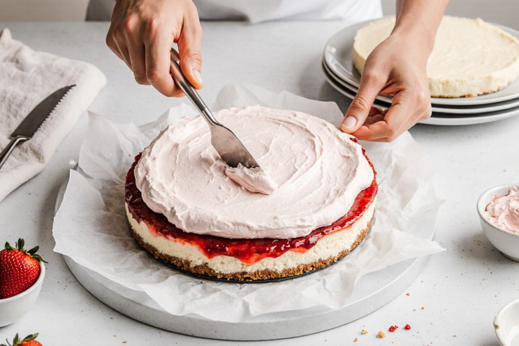 strawberry cheesecake cake