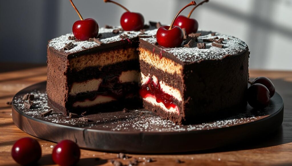 Creamy Black Forest Cheesecake