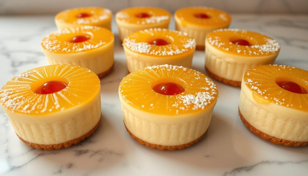 Mini Pineapple Upside-Down Cheesecakes