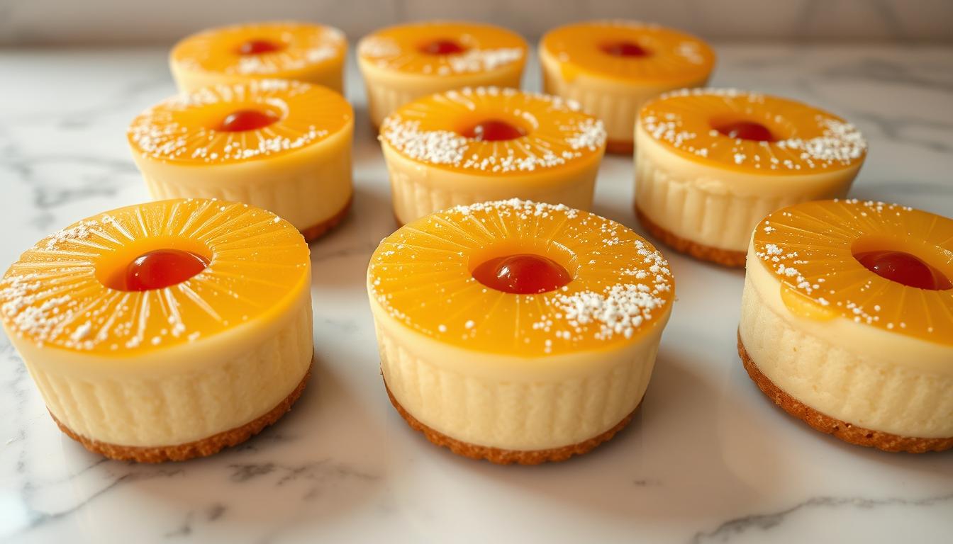 Mini Pineapple Upside-Down Cheesecakes