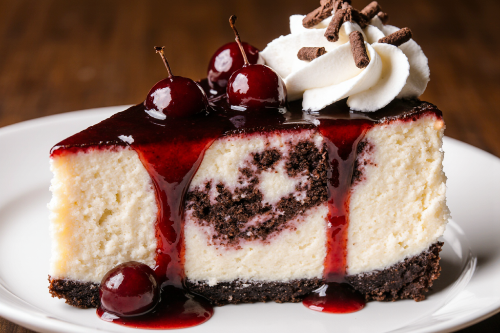 Creamy Black Forest Cheesecake