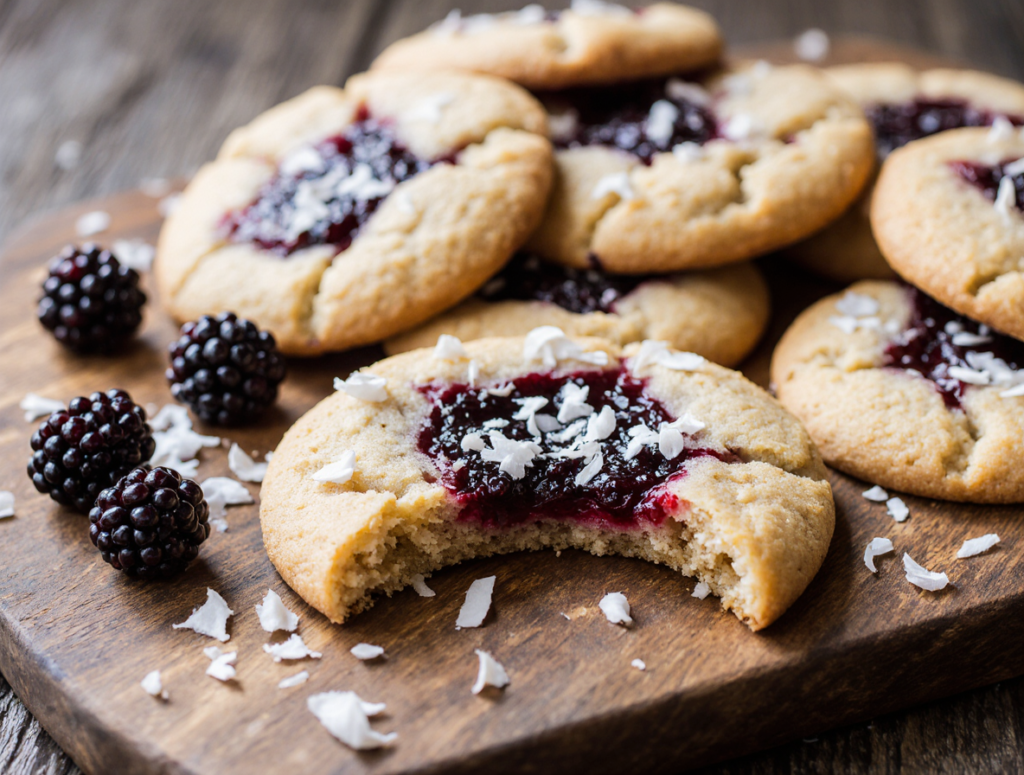blackberry coconut cookies