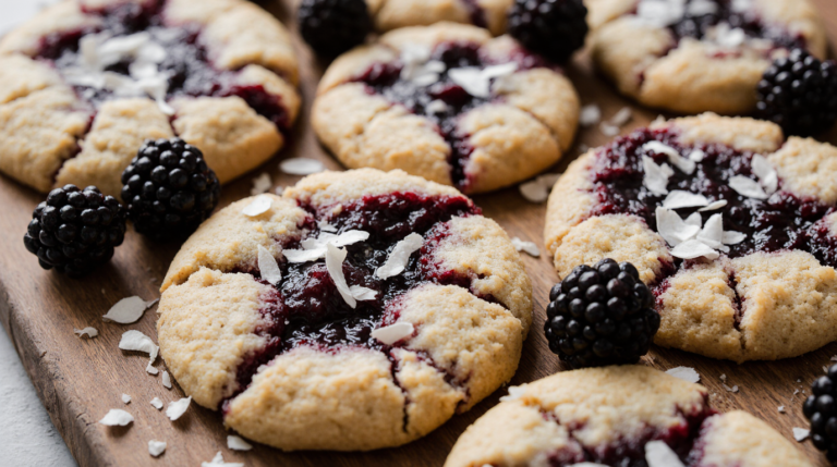 blackberry coconut cookies
