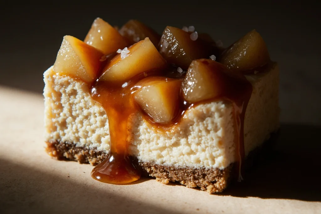 caramel apple cheesecake bars