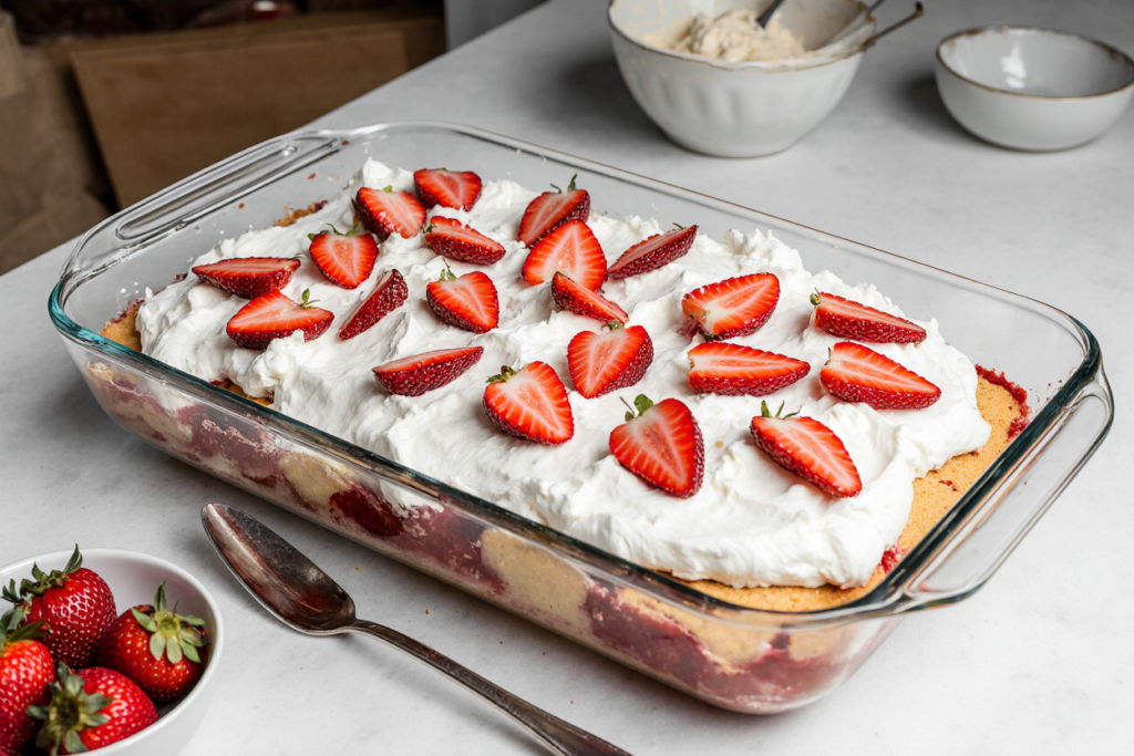 strawberry tres leches cake