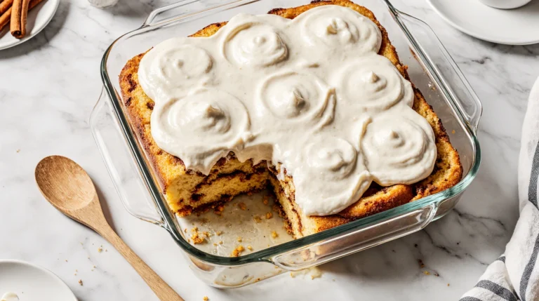 cinnamon roll poke cake