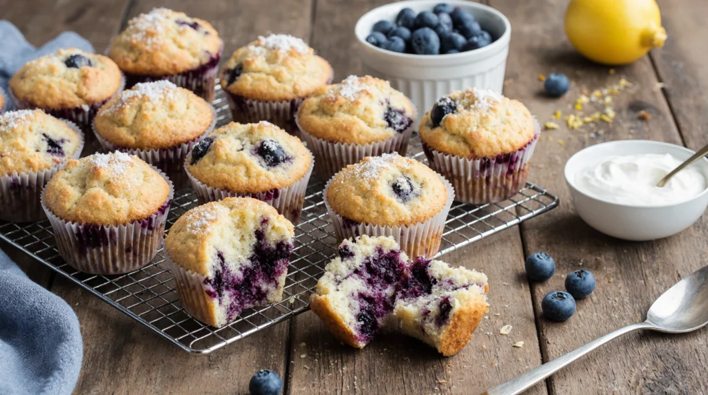 sour cream blueberry muffins