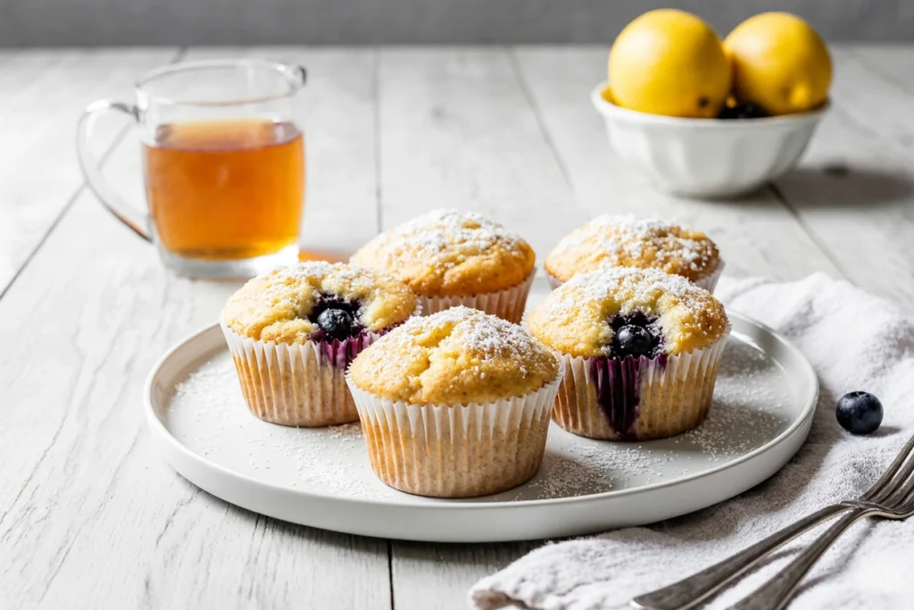 gluten free blueberry lemon muffins