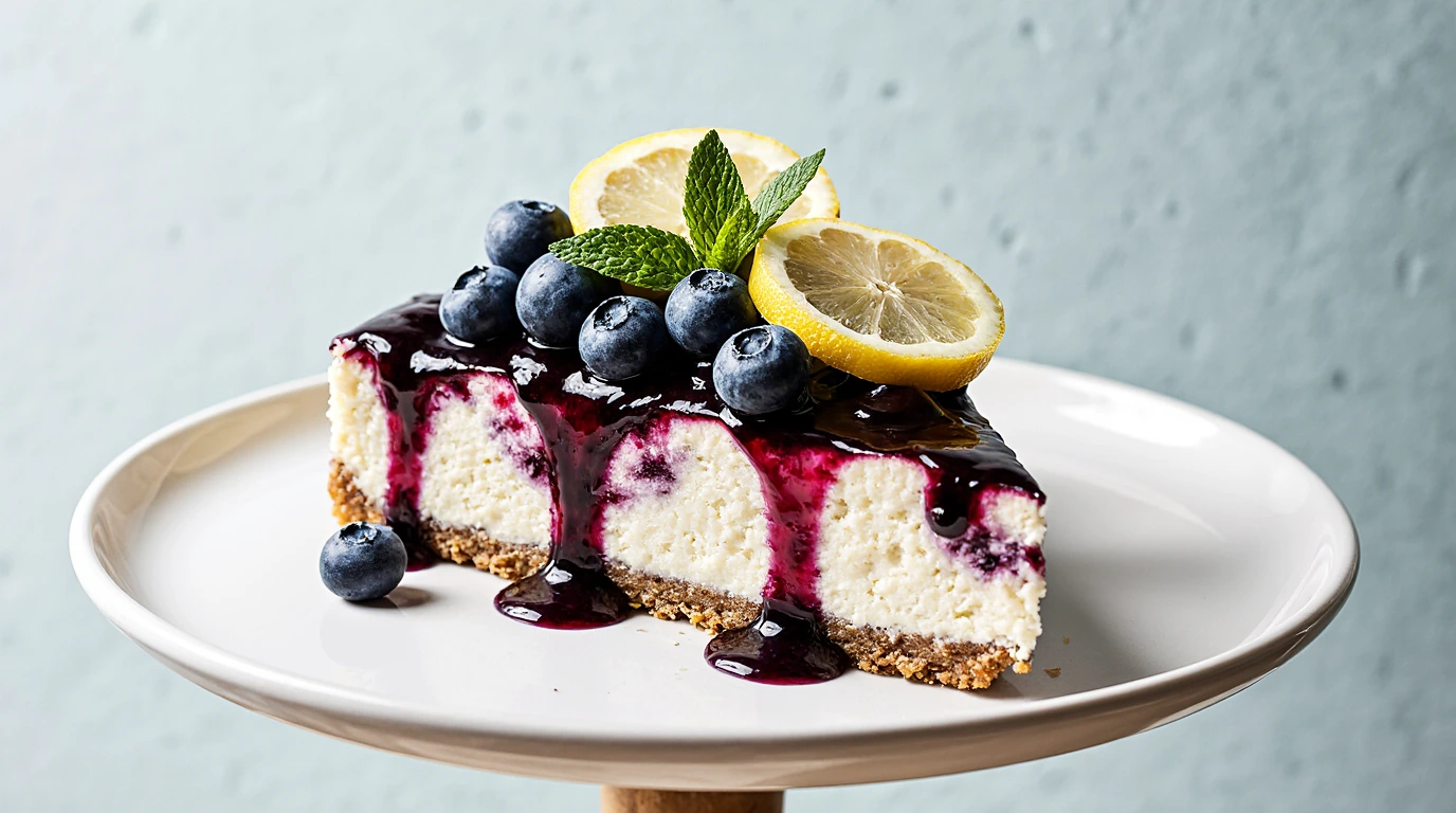 no bake lemon blueberry cheesecake