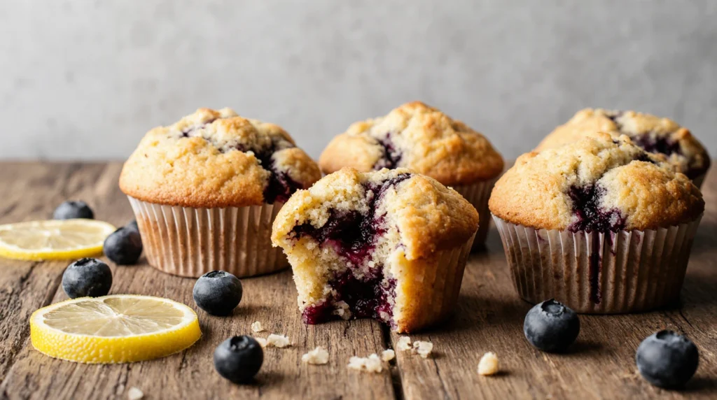 gluten free blueberry lemon muffins