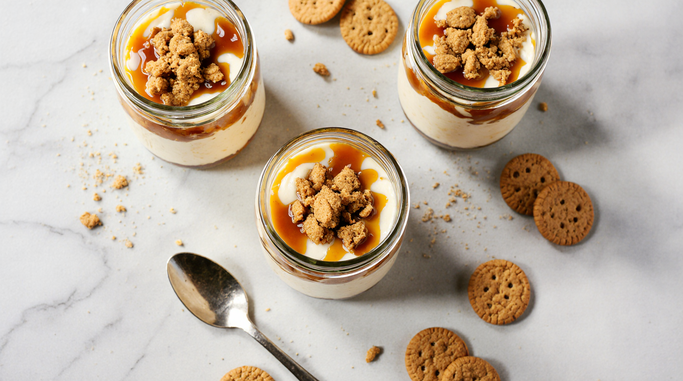no bake biscoff cheesecake cups