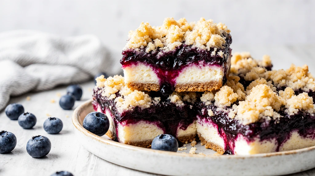 blueberry cheesecake crumb bars
