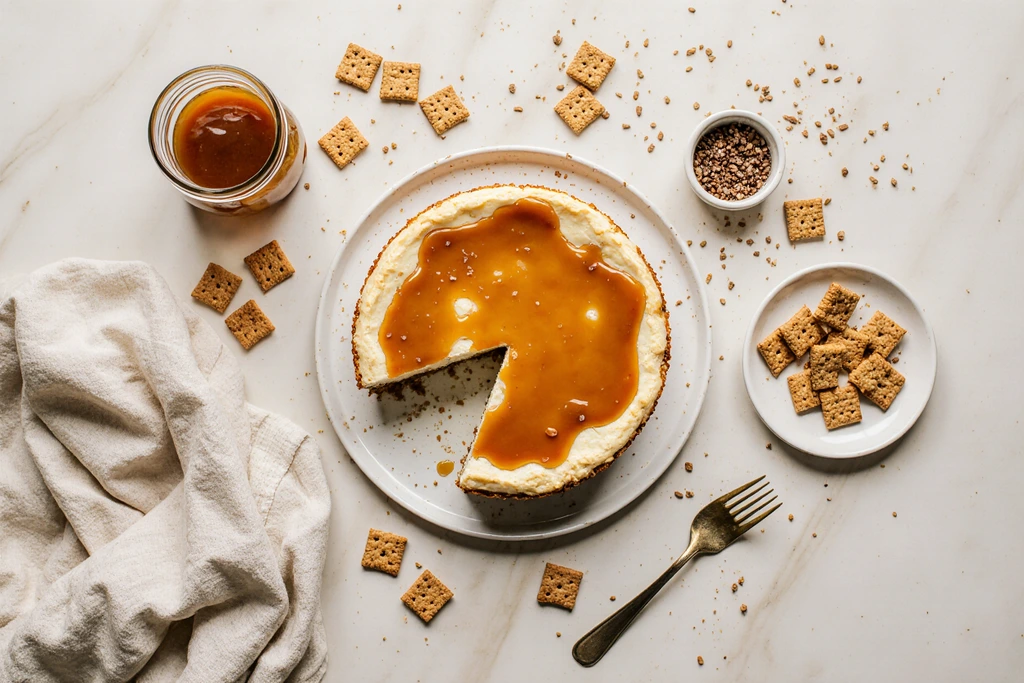 no bake caramel cheesecake