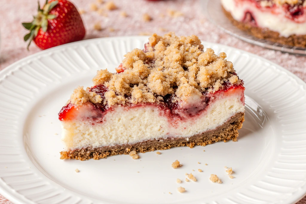 strawberry cheesecake crumb cake