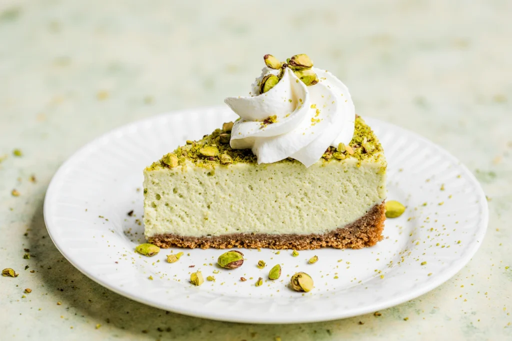 no bake pistachio cheesecake