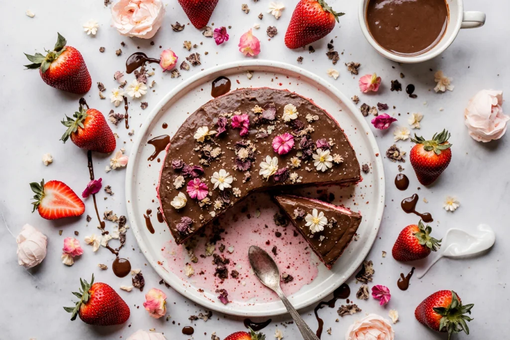 chocolate covered strawberry cake