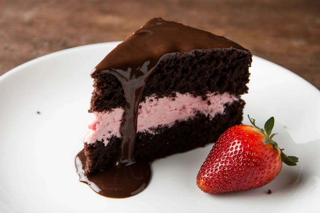 chocolate covered strawberry cake