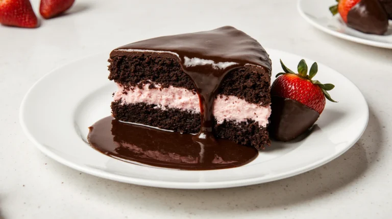 chocolate covered strawberry cake