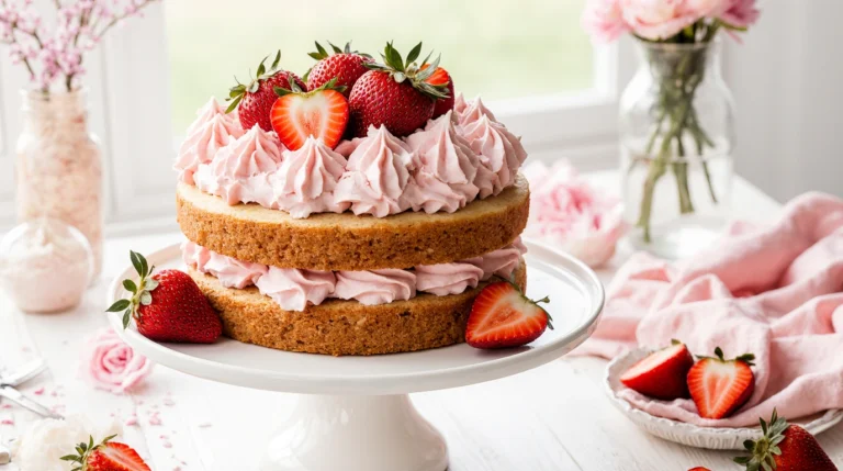 easy strawberry layer cake recipe