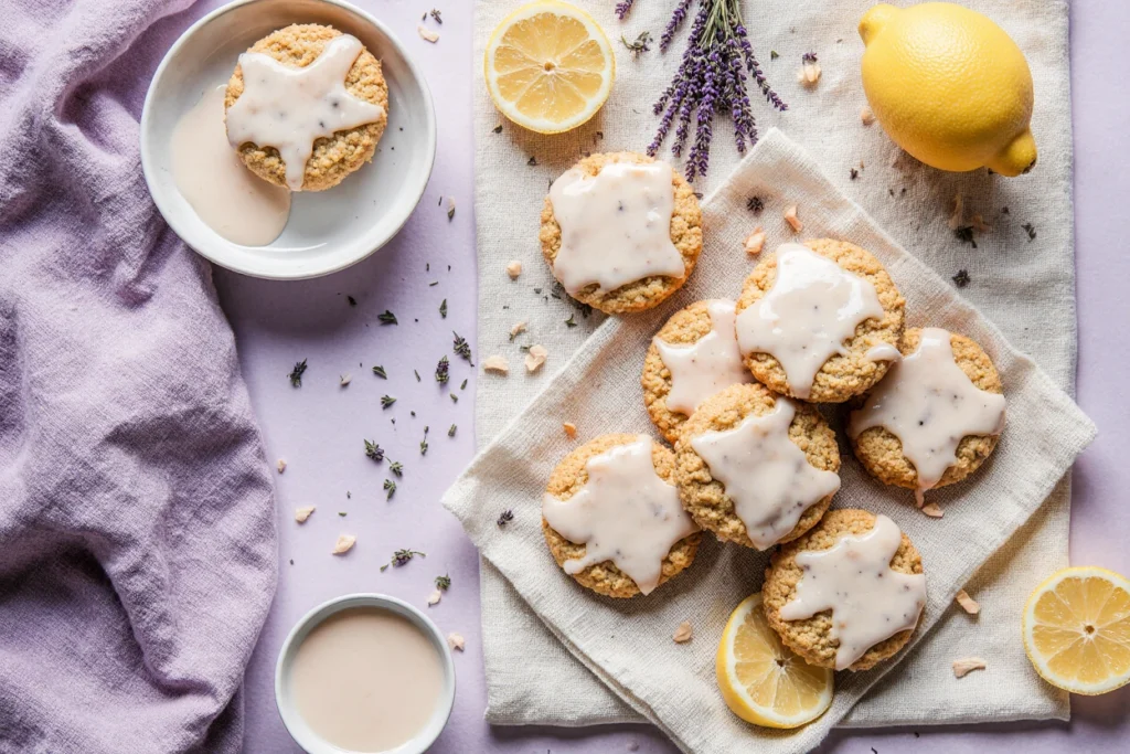 lemon lavender shortbread cookies