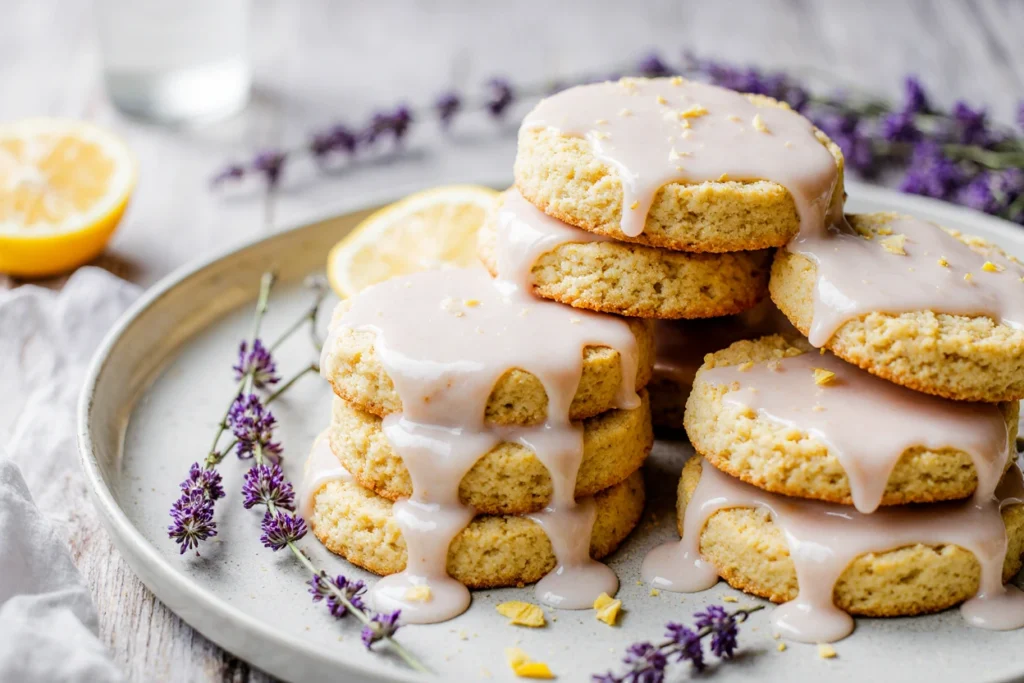 lemon lavender shortbread cookies