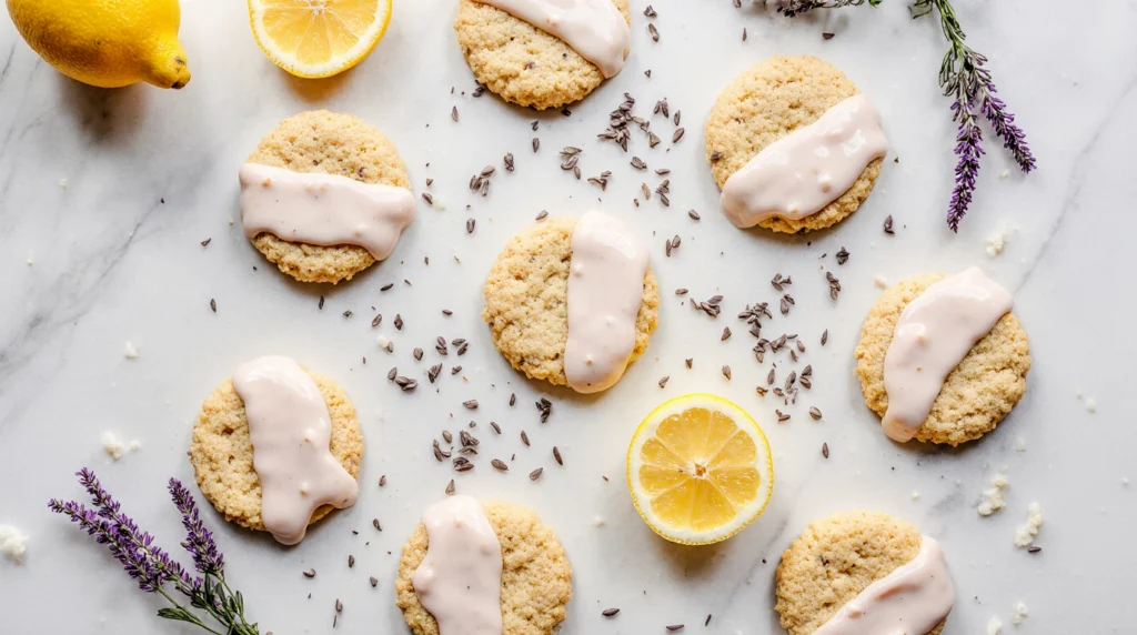 lemon lavender shortbread cookies