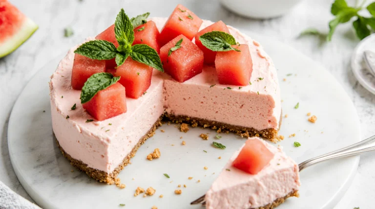 no bake watermelon cheesecake