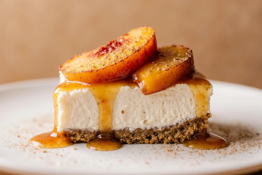 peach dump cake with fresh peaches