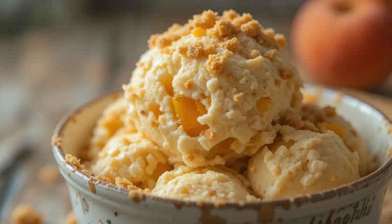 Peach Cobbler Ice Cream