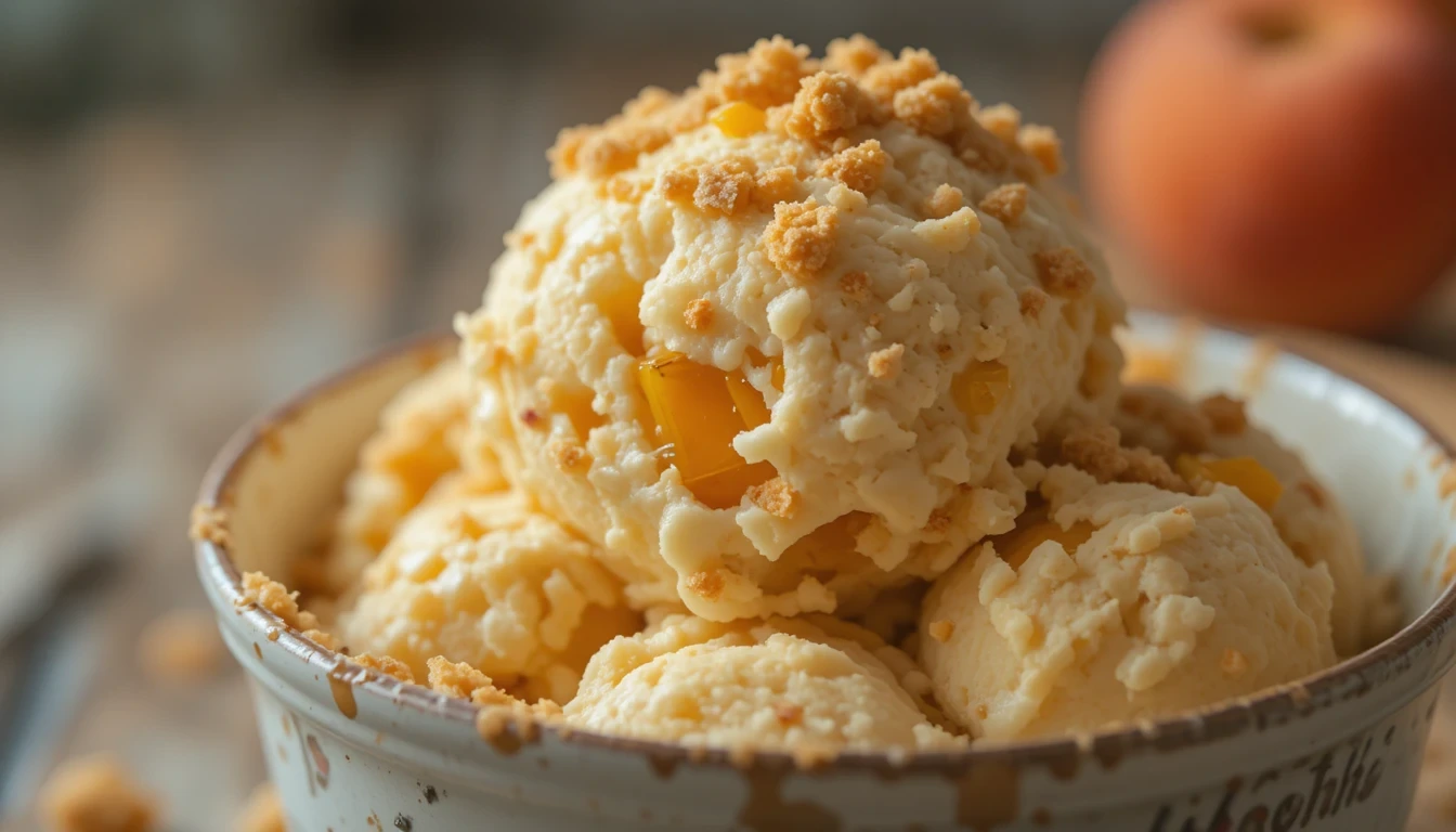 Peach Cobbler Ice Cream
