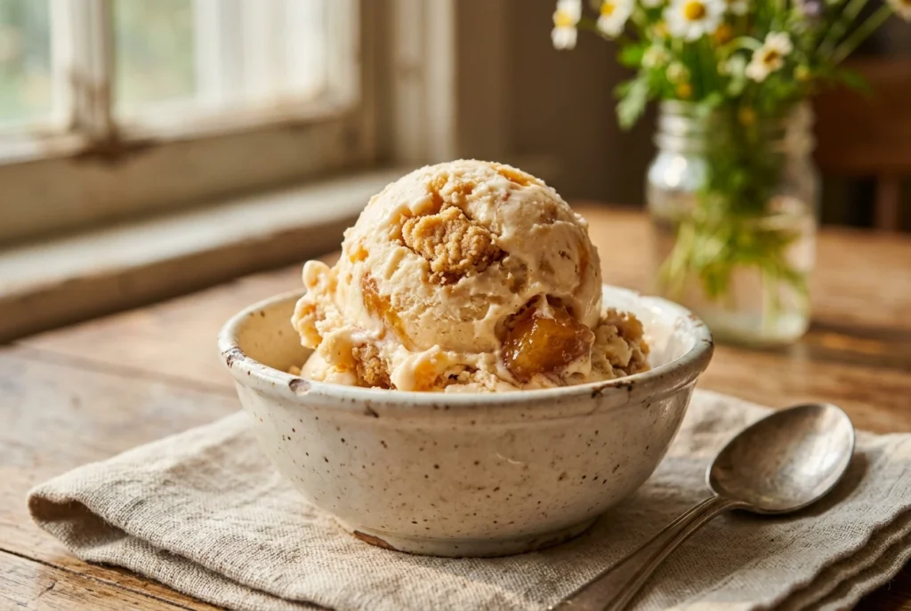 peach cobbler ice cream