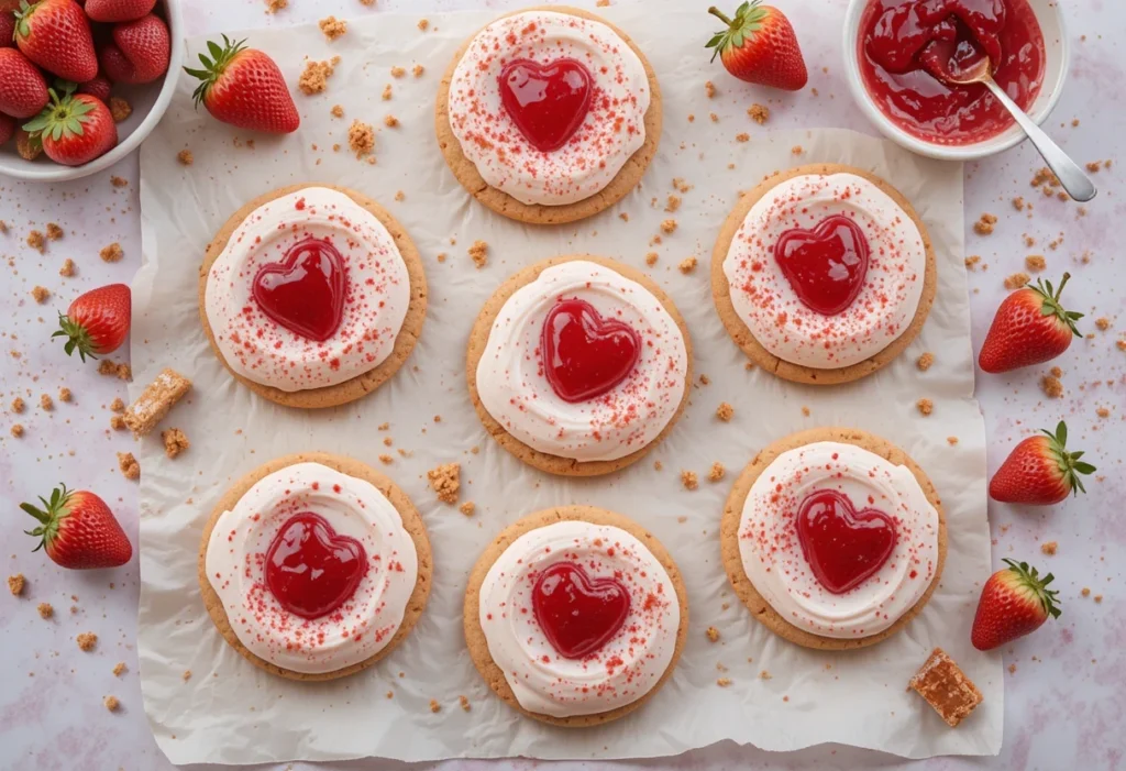 strawberry cheesecake cookies