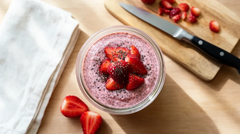 strawberry chia pudding