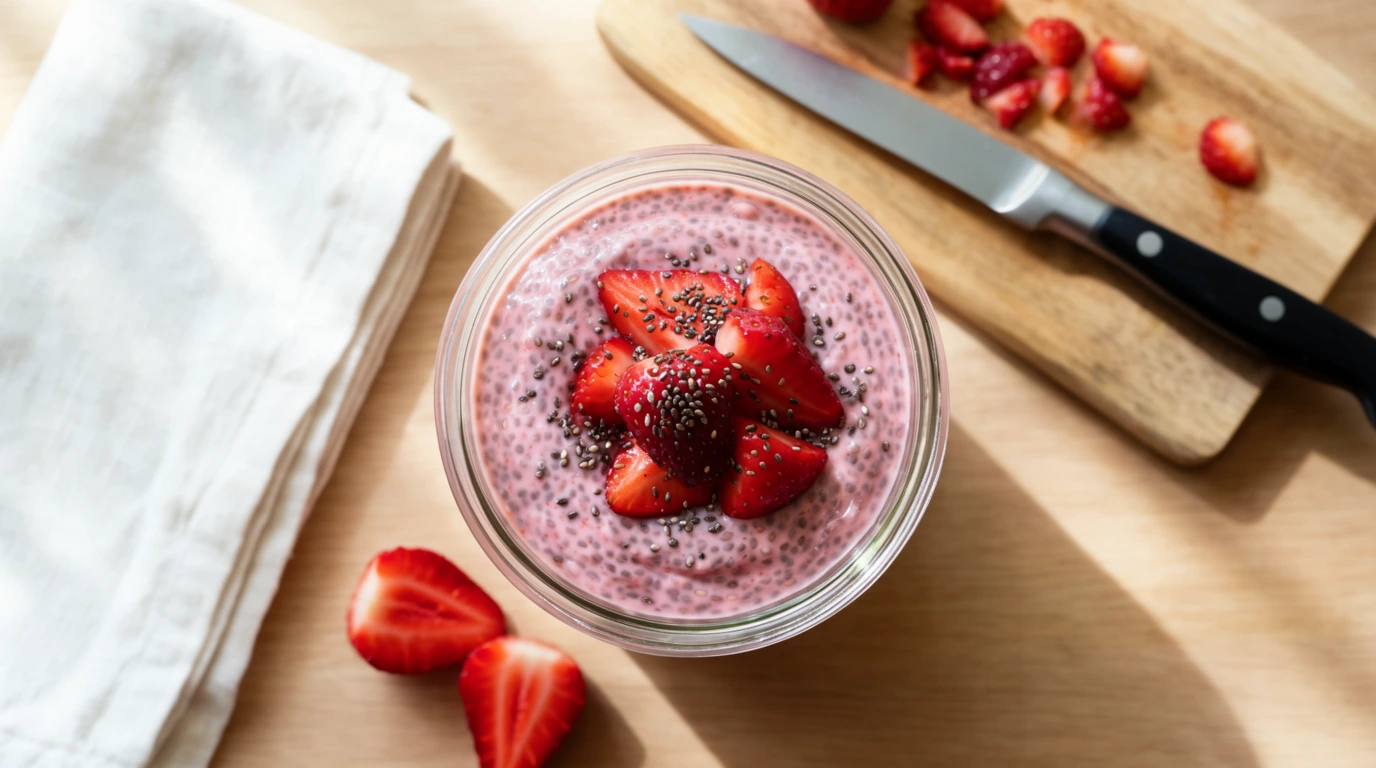 strawberry chia pudding