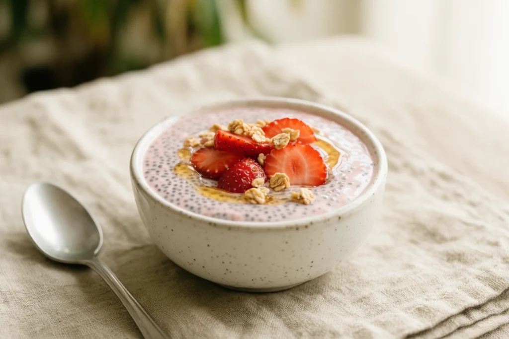 strawberry chia pudding